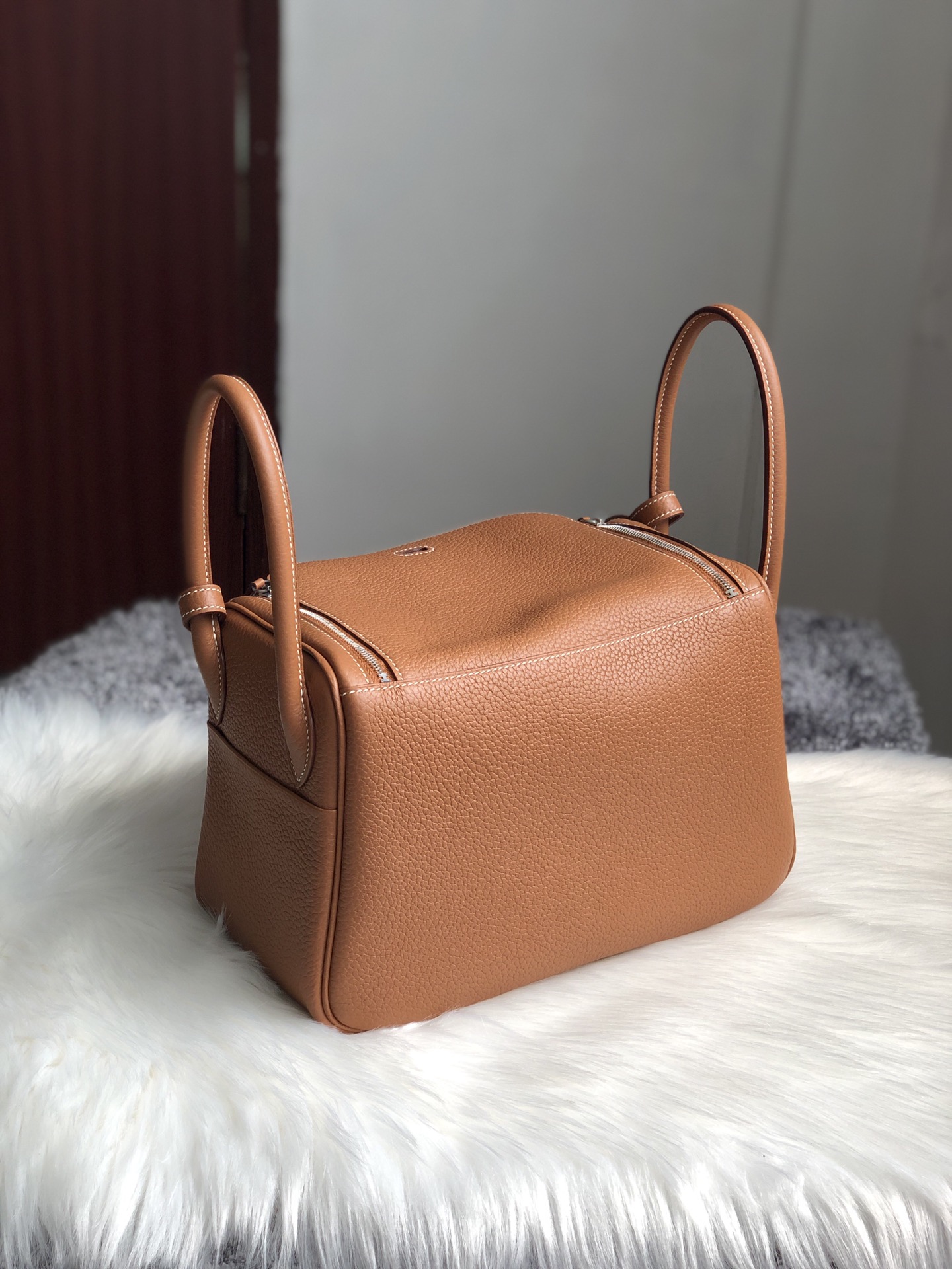 에르메스 린디백26 골드브라운 은장